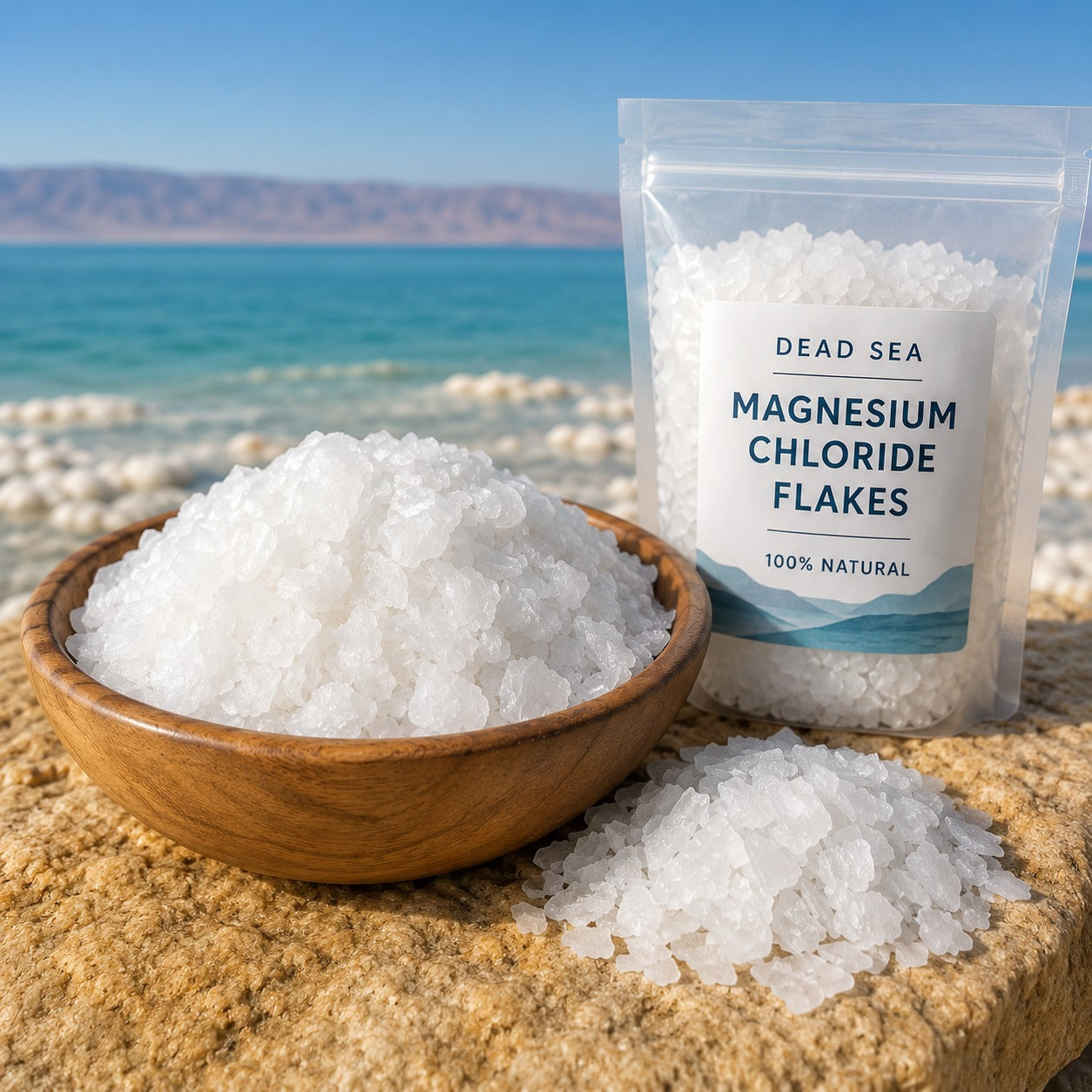 Dead Sea Magnesium Chloride Flakes – Pure Relaxation Bath Soak